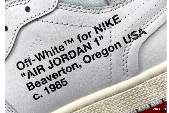 Rep EP AQ0818 O-W 1 Jordan Retro High  AQ0818-100 White Air 100 0505